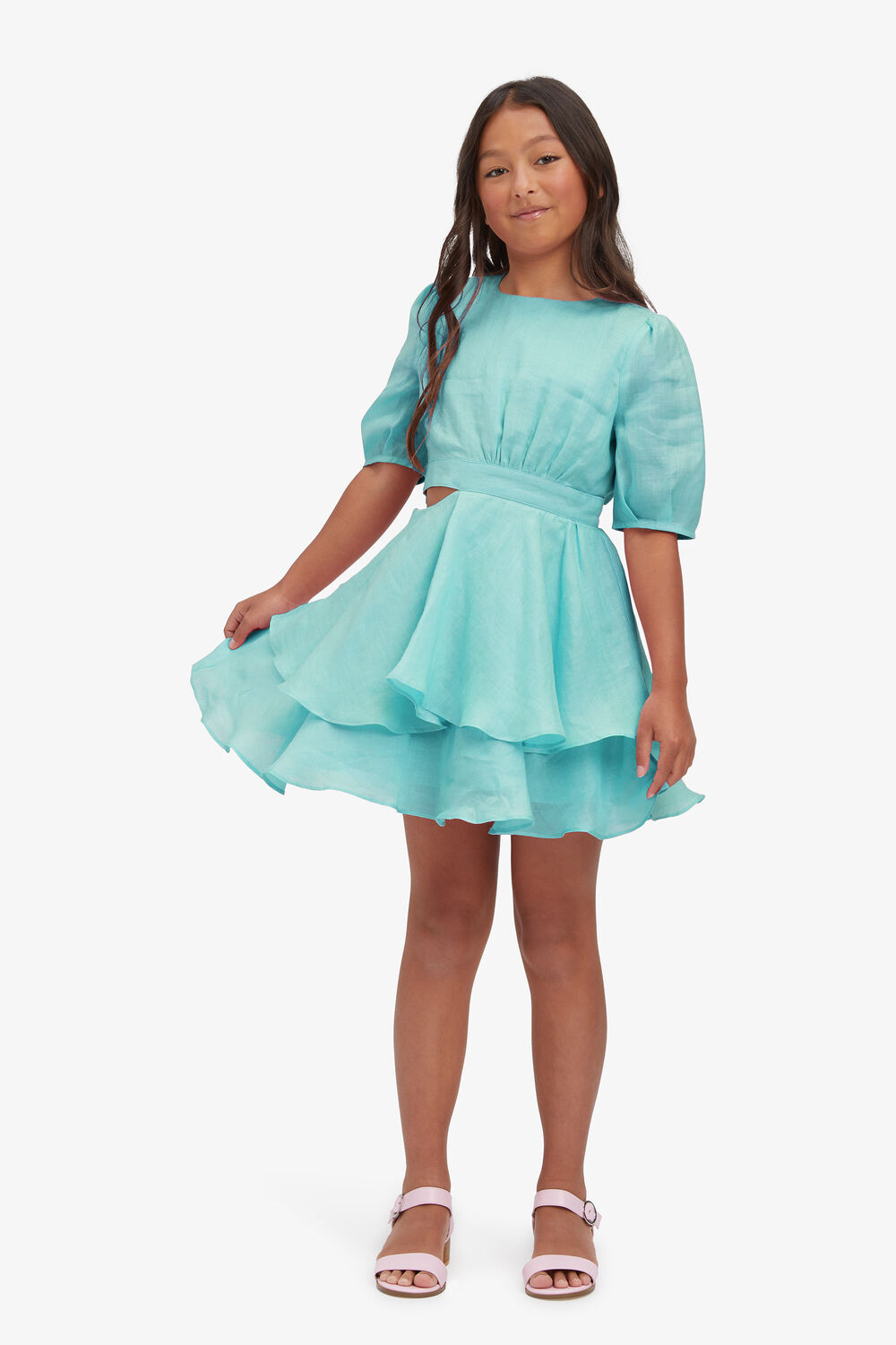 GIRLS MAIA MINI DRESS in colour CLEARWATER