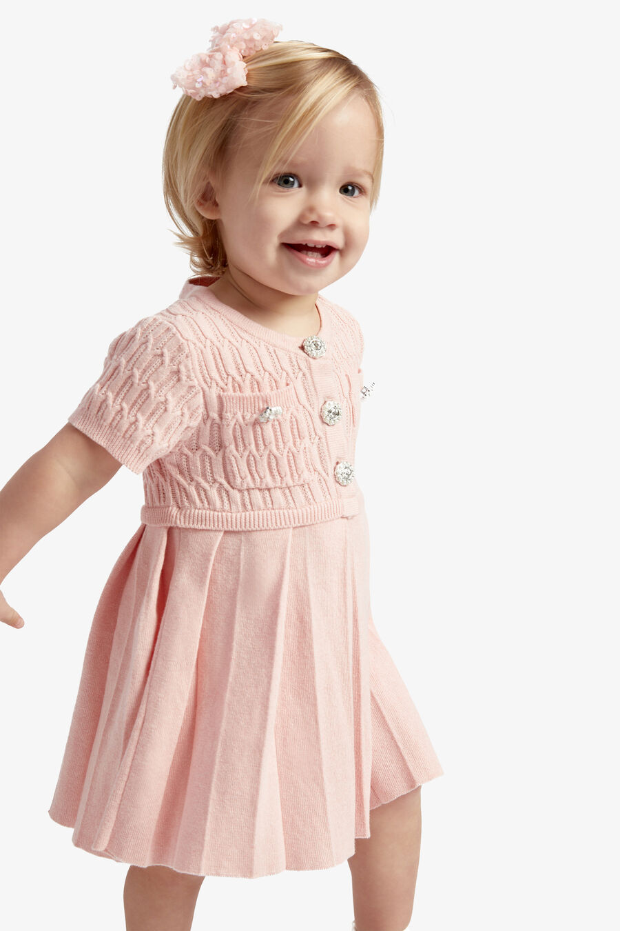 Baby Girl Pleat Knit Dress
