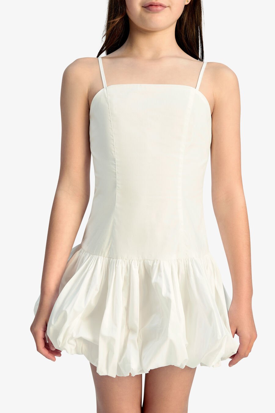 JUNE POPLIN DRESS in colour ORCHIDWHT