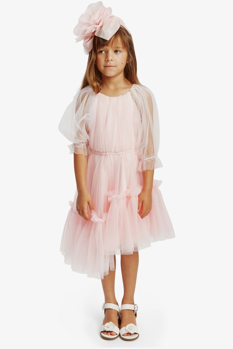 SIARA OMBRE TULLE GOWN in colour PINK DAWN