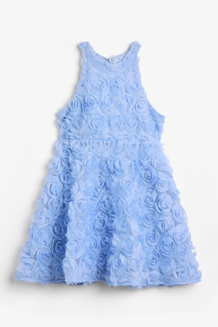 FLORETTE MINI HALTER DRESS in colour Blue