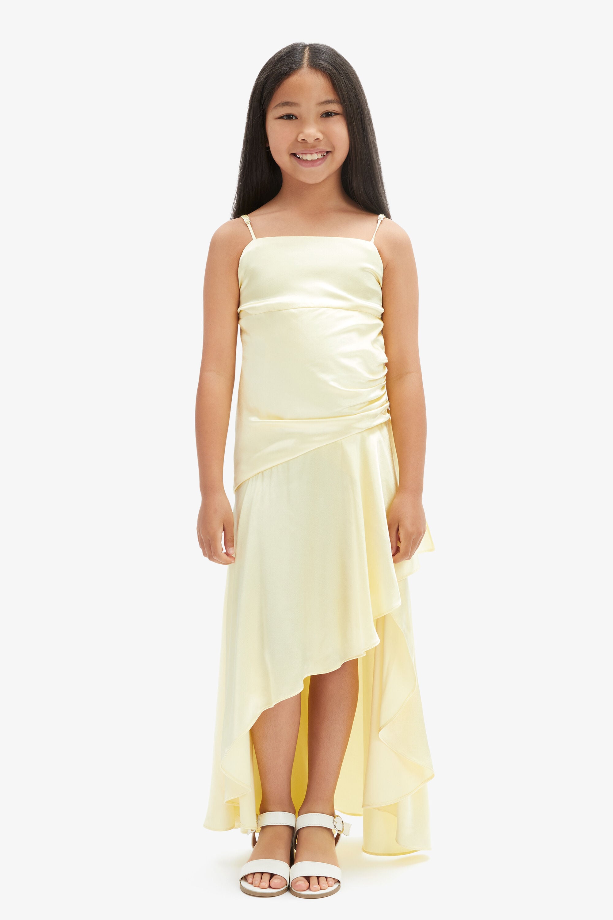 Girls Sorella Midi Dress In Canary Yellow | Bardot Junior