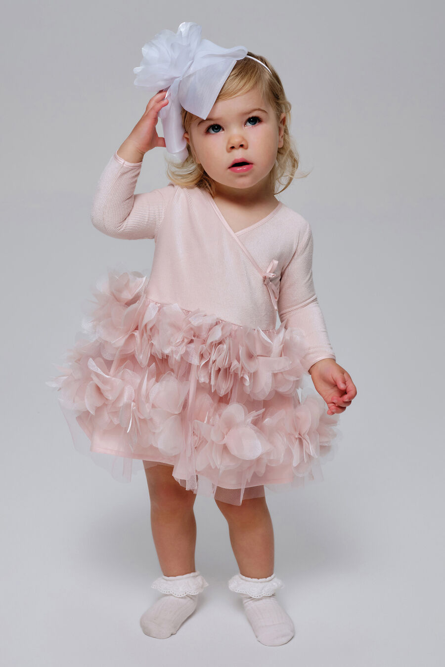 BILLIE ORGANZA  BALLET DRESS in colour SOFT PINK