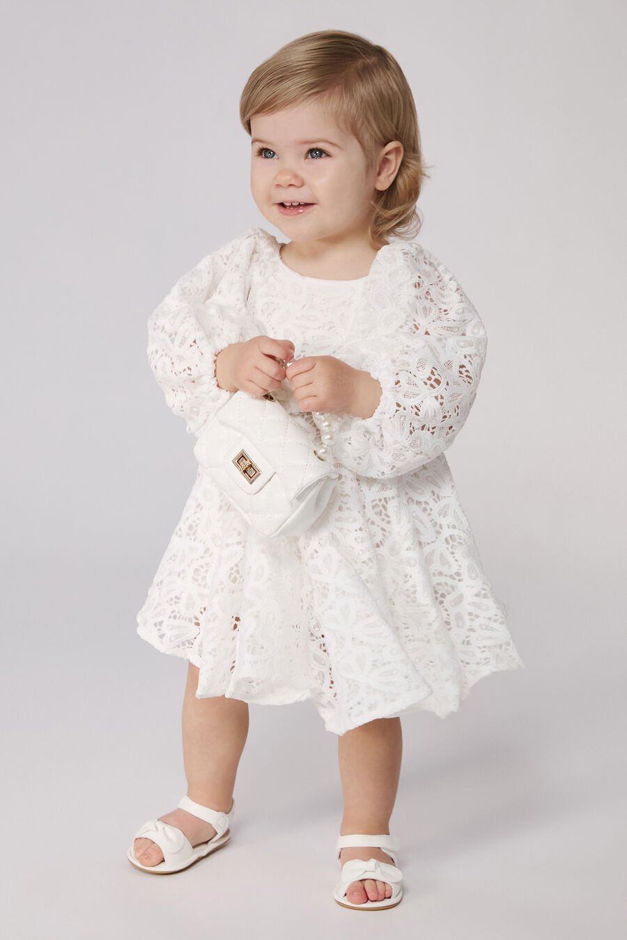 SONNY LACE DRESS in colour ORCHIDWHT
