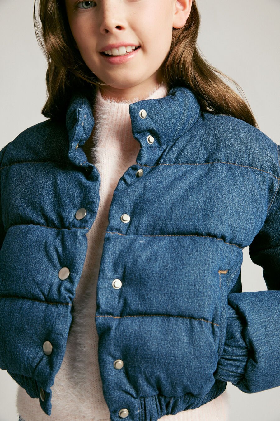 DENIM BOMBER JACKET in colour DENIM BLUE