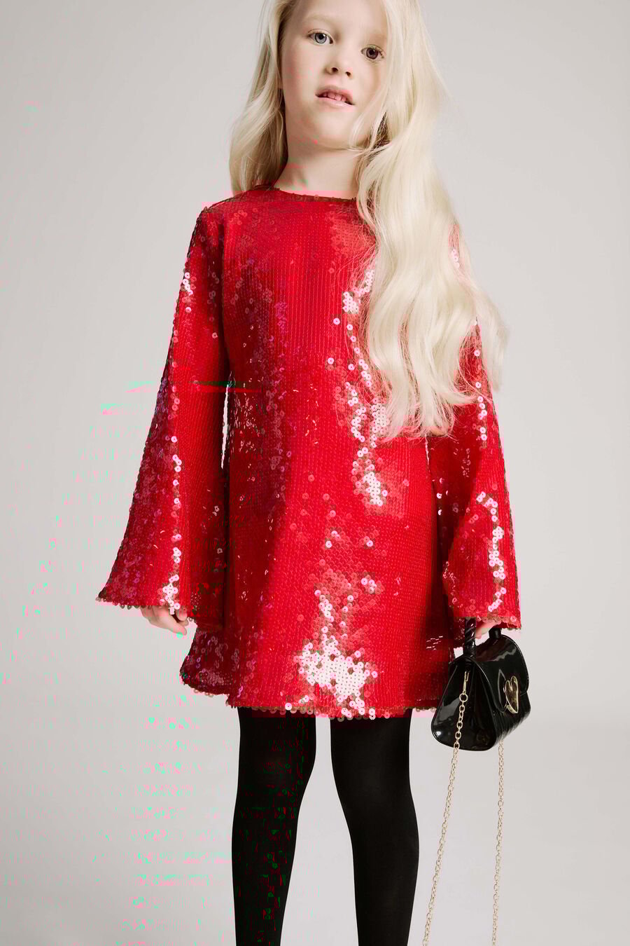 Girls Freja Sequin Mini Dress