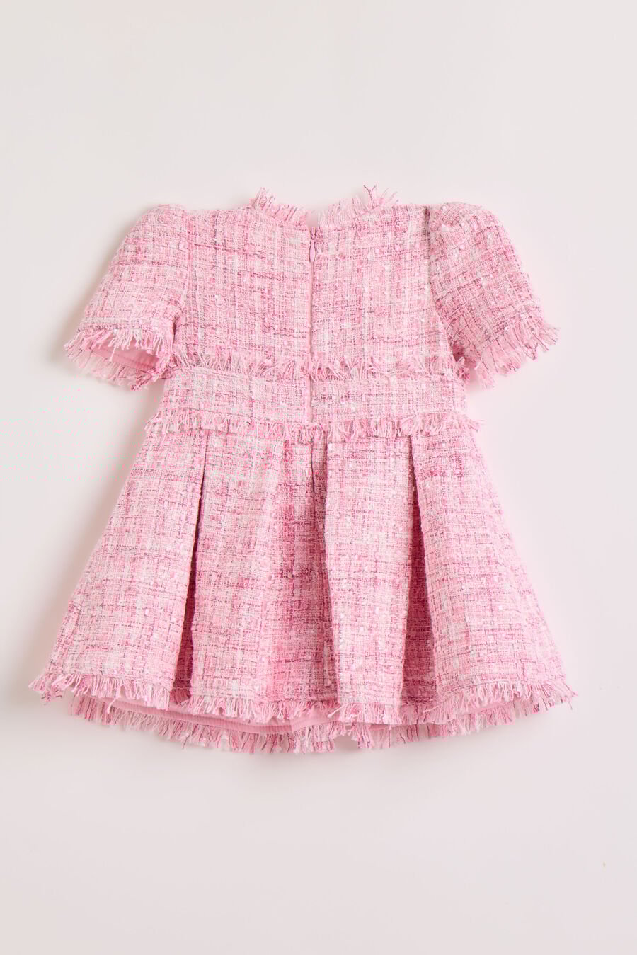 ELLIA BOUCLE DRESS in colour PINK ICING