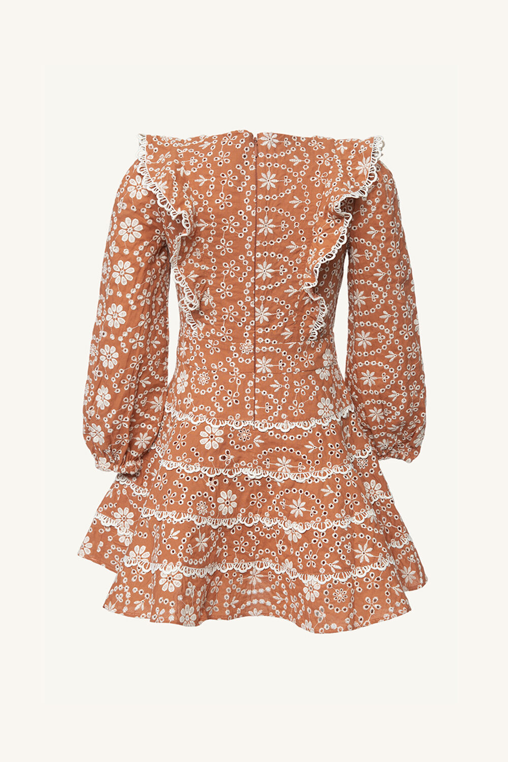 Girls SADIE BRODERIE DRESS in colour GINGER SPICE