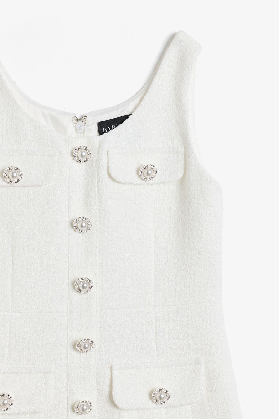 AURELIA BOUCLE DRESS in colour White