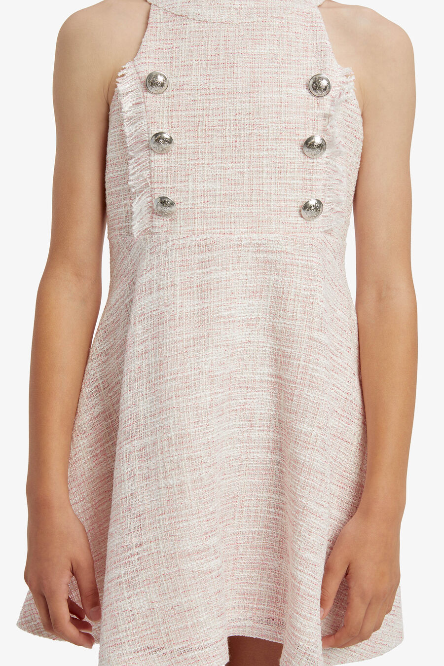 ROMA BOUCLE DRESS in colour Heavenly Pink