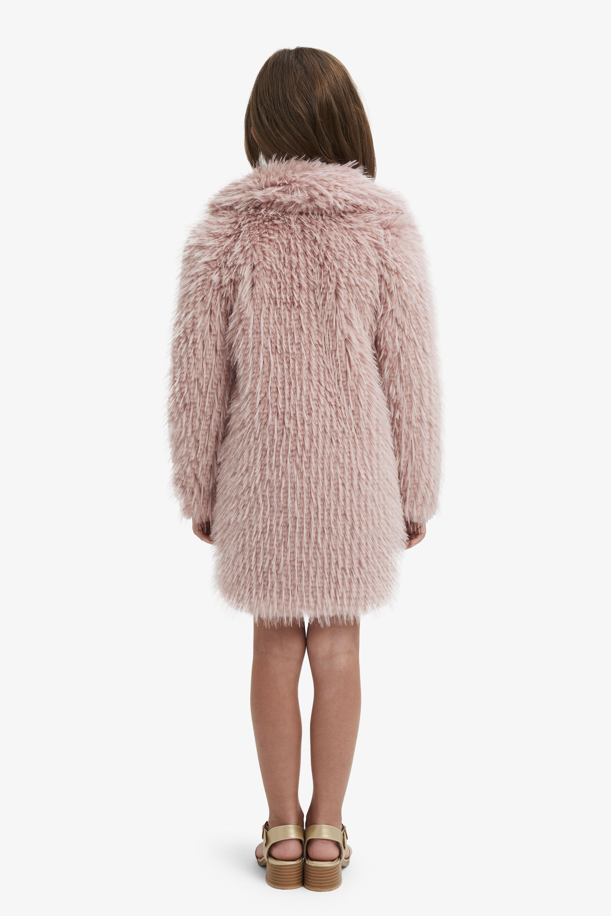 GIRLS JAGGED FUR COAT
