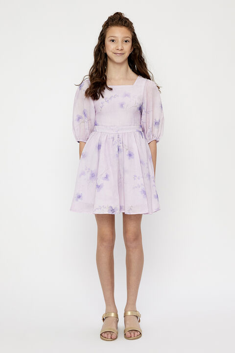 MARGO FLORAL MINI DRESS in colour PETAL PINK