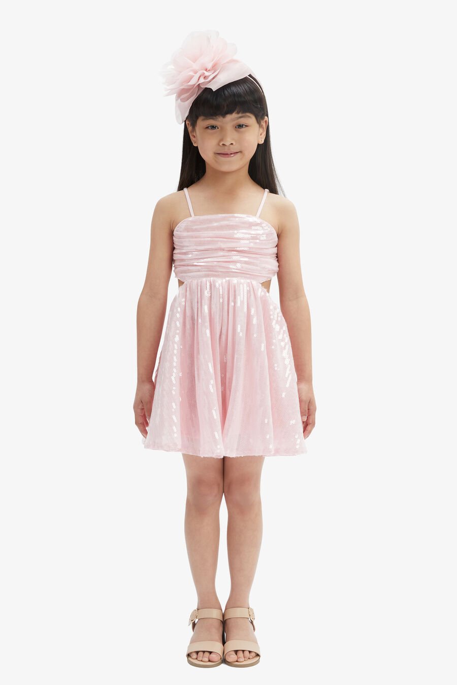 ZARELA SEQUIN DRESS in colour BLISS PINK
