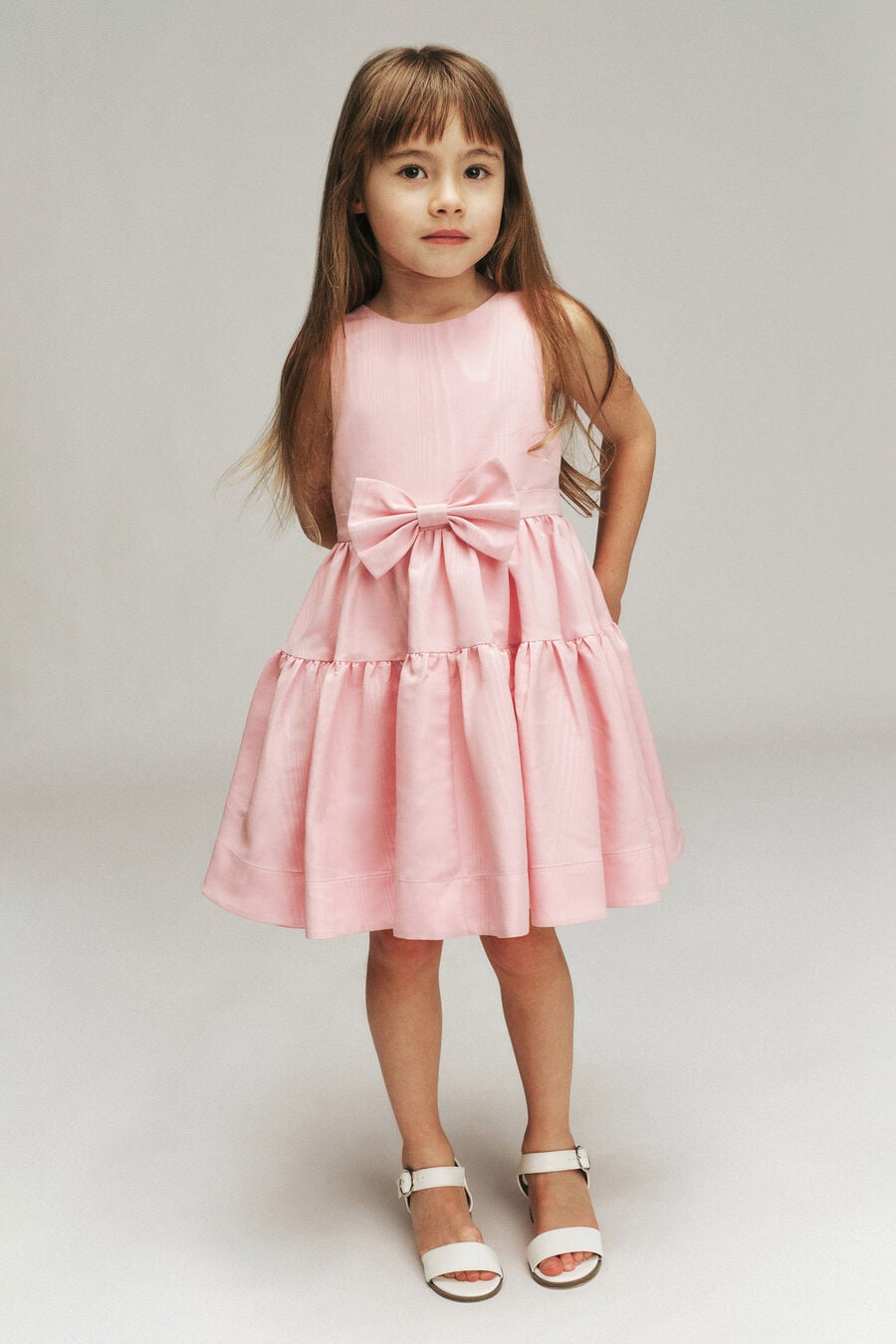 ZAIDA MINI BOW DRESS in colour Bliss Pink