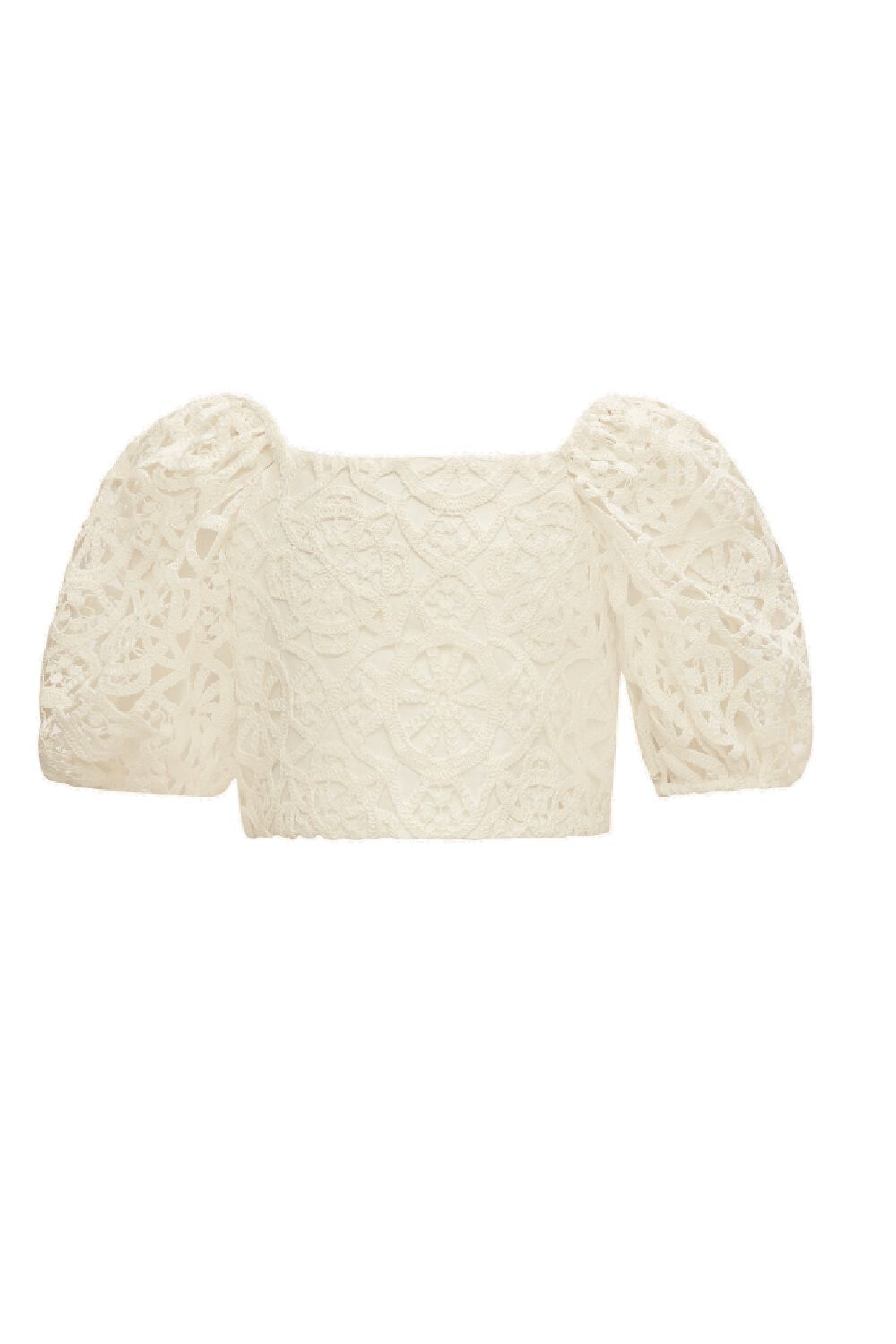 AMELIA CROCHET TOP in colour CLOUD DANCER