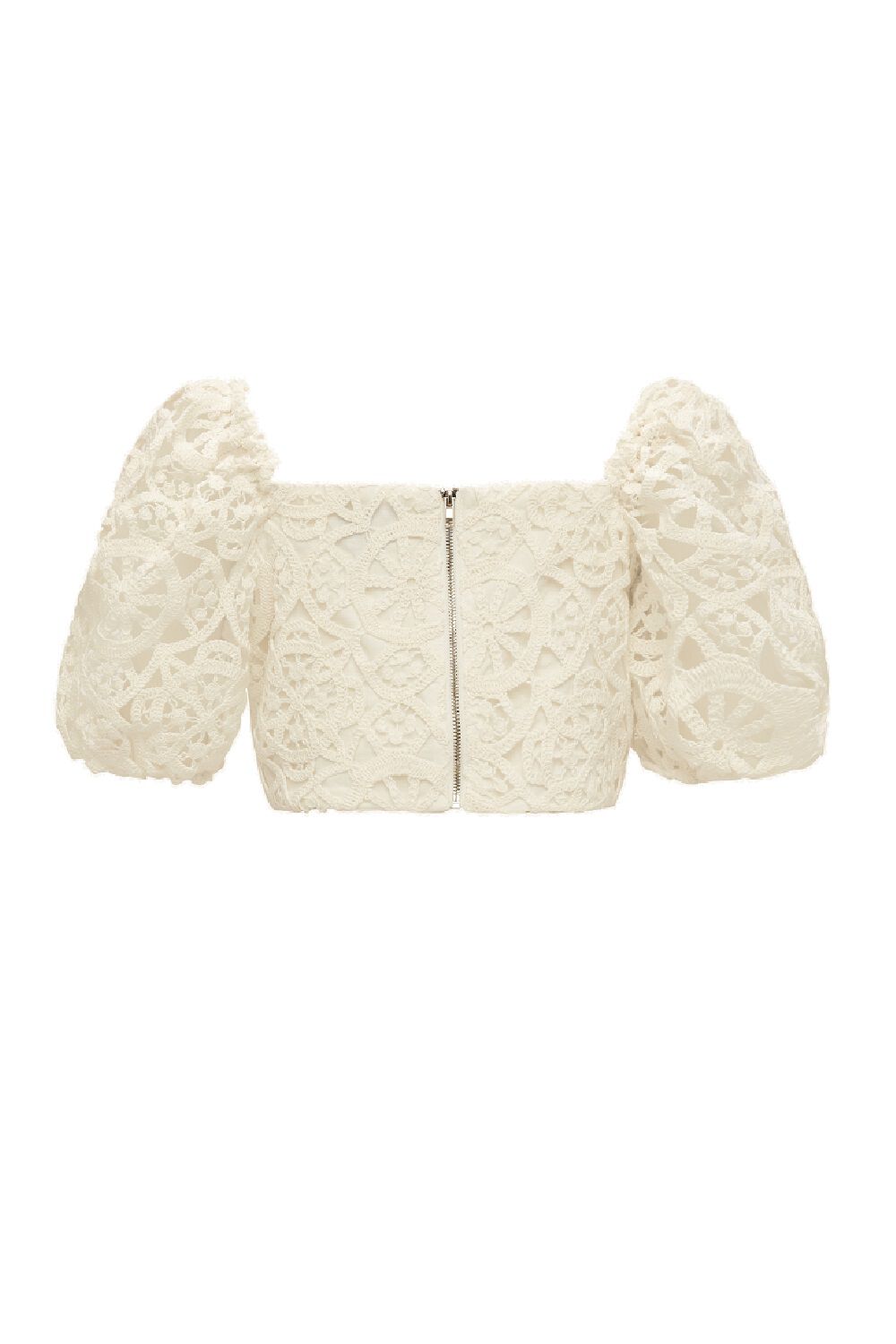 AMELIA CROCHET TOP in colour CLOUD DANCER