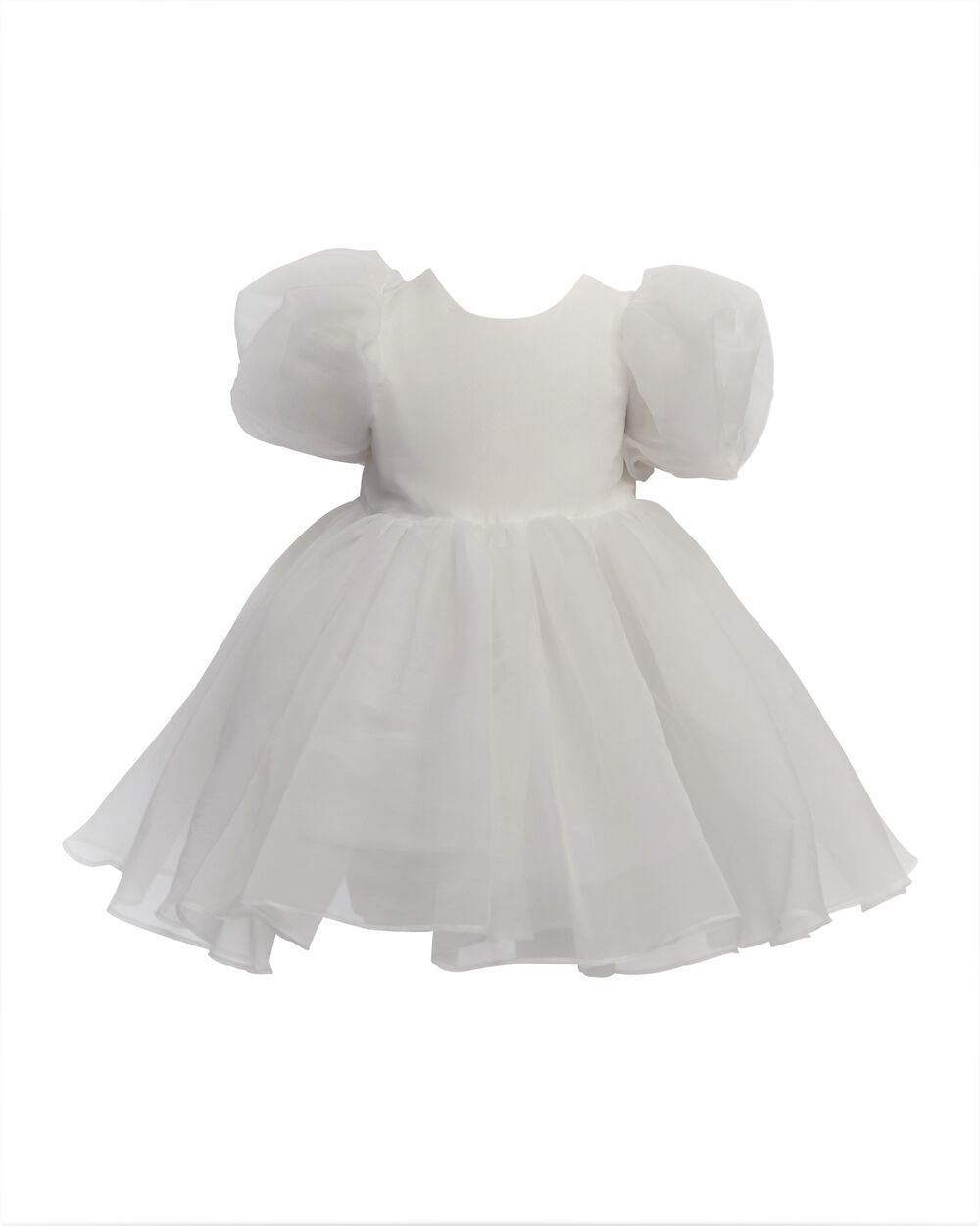 BABY GIRL JULIET ORGANZA MINI DRESS in colour BRIGHT WHITE