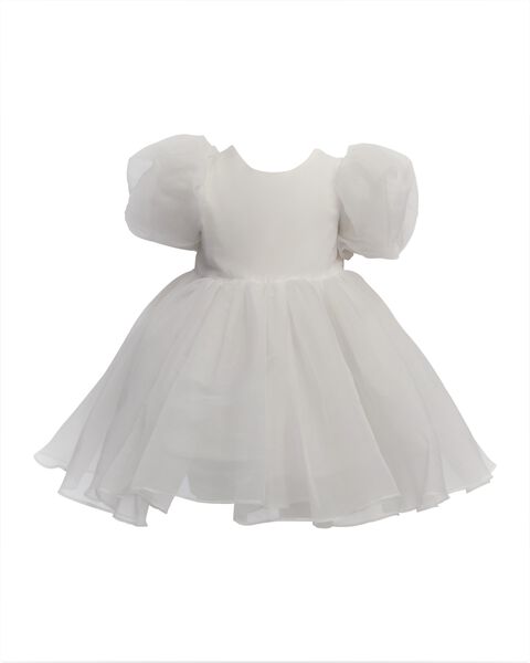 BABY GIRL JULIET ORGANZA MINI DRESS in colour BRIGHT WHITE