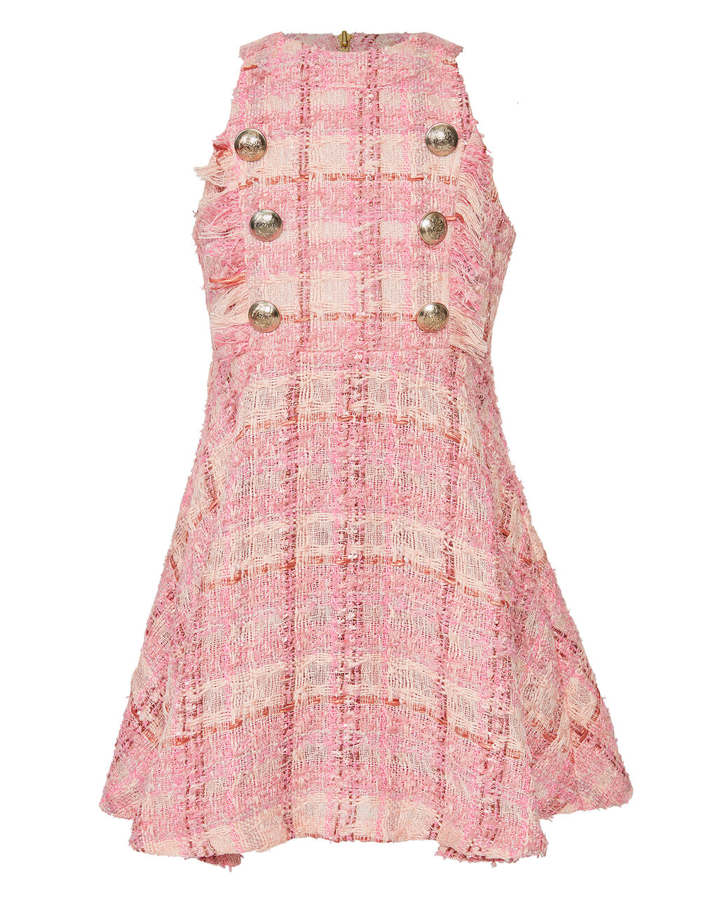 GIRLS ROMA BOUCLE DRESS in colour CAVIAR