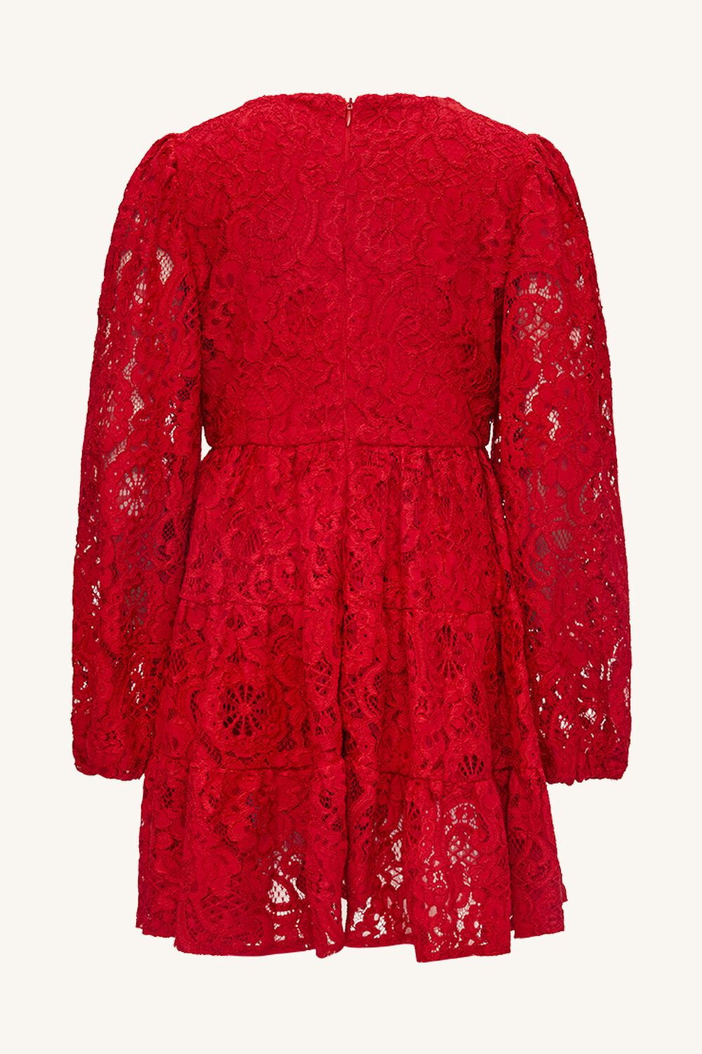 GIRLS ELLA LACE DRESS in colour FIESTA