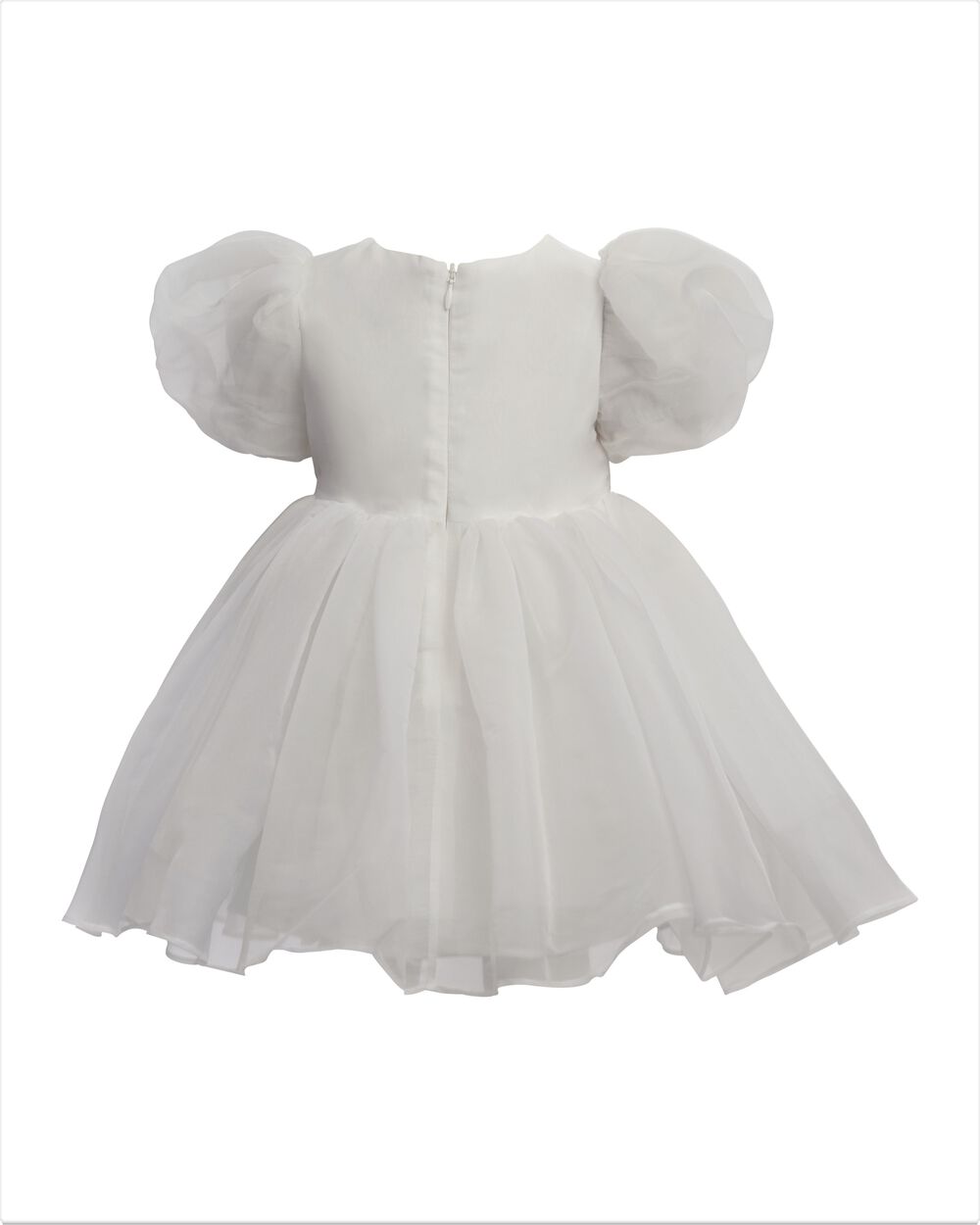BABY GIRL JULIET ORGANZA MINI DRESS in colour BRIGHT WHITE