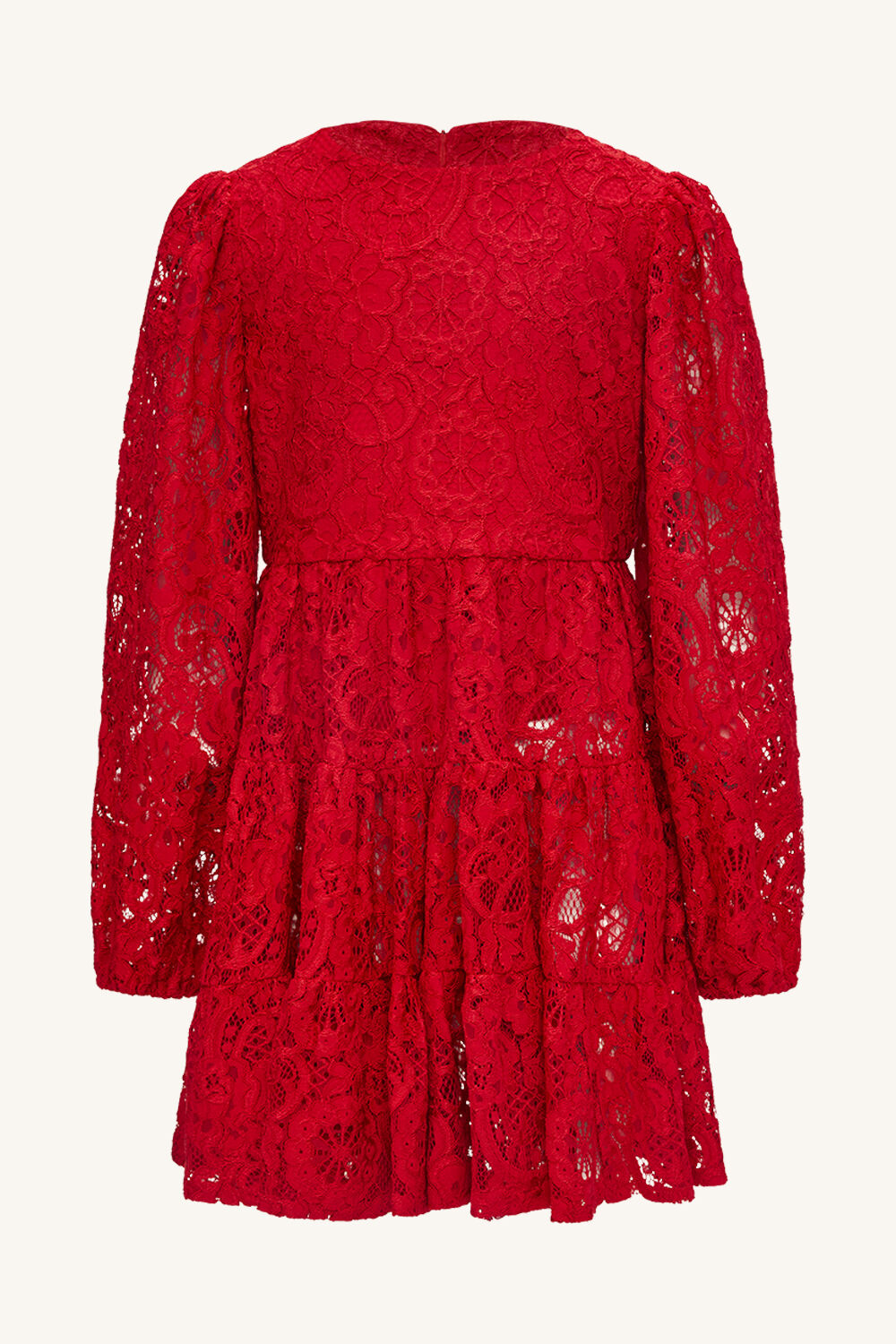 GIRLS ELLA LACE DRESS in colour FIESTA