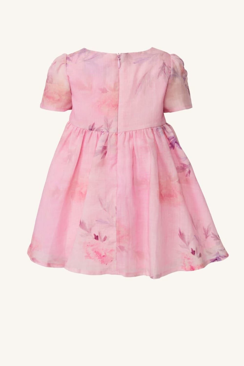BABY GIRL jasmine floral mini dress in colour PEACH WHIP