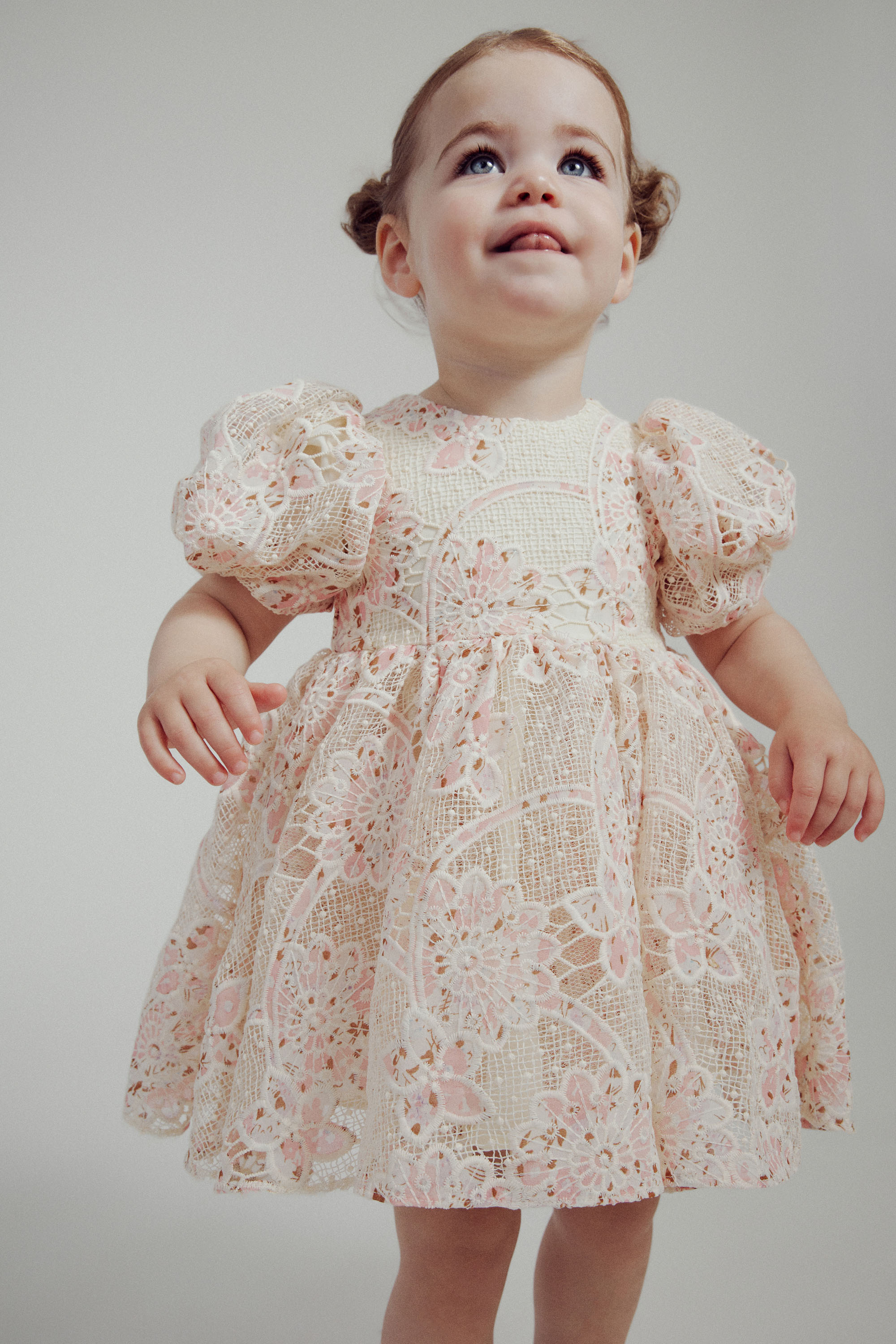 Bardot Junior Baby Girl Juliet Broderie Mini Dress In Retro Fl