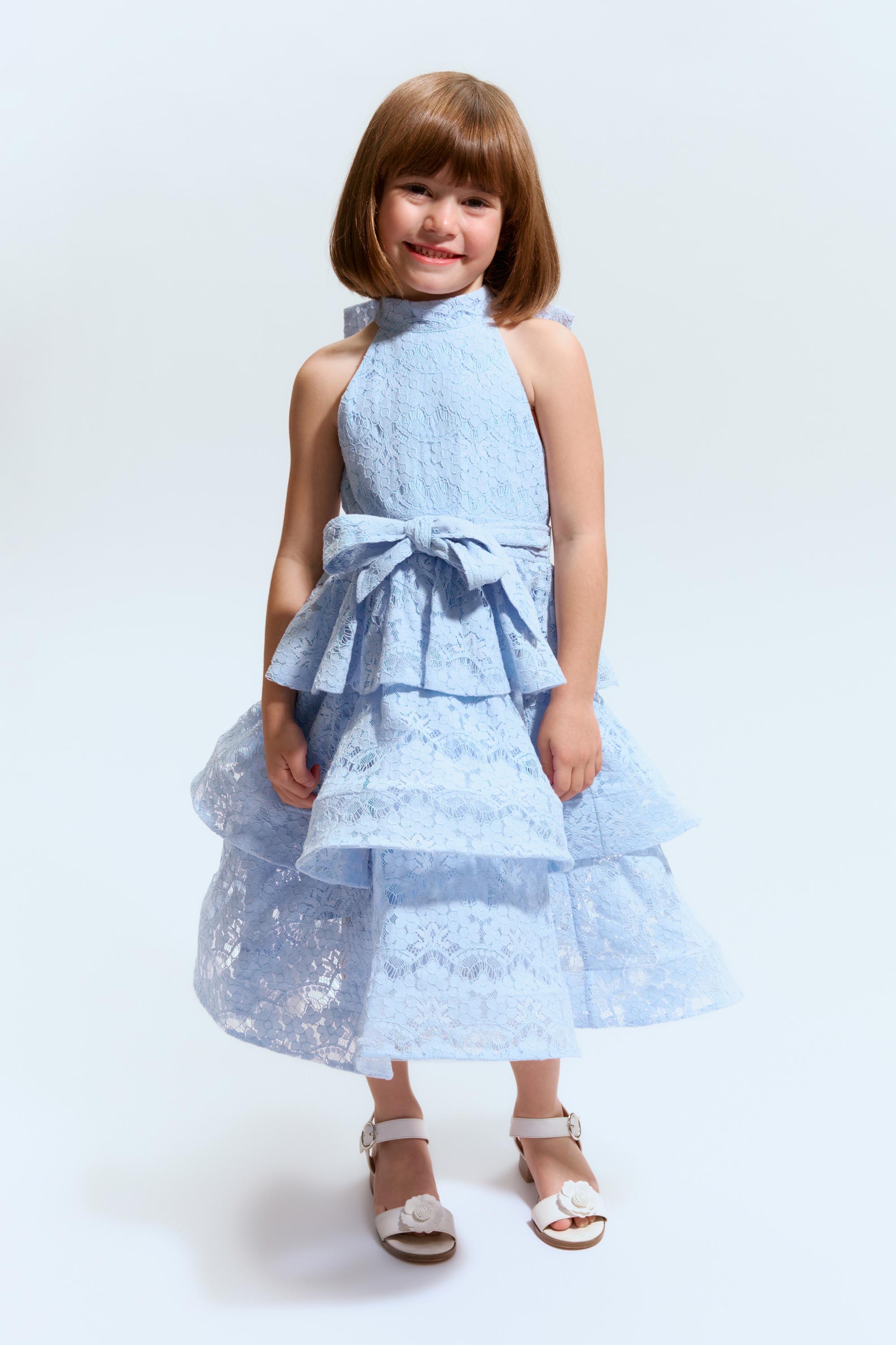 bardot lace dress blue US 2 / BLUE