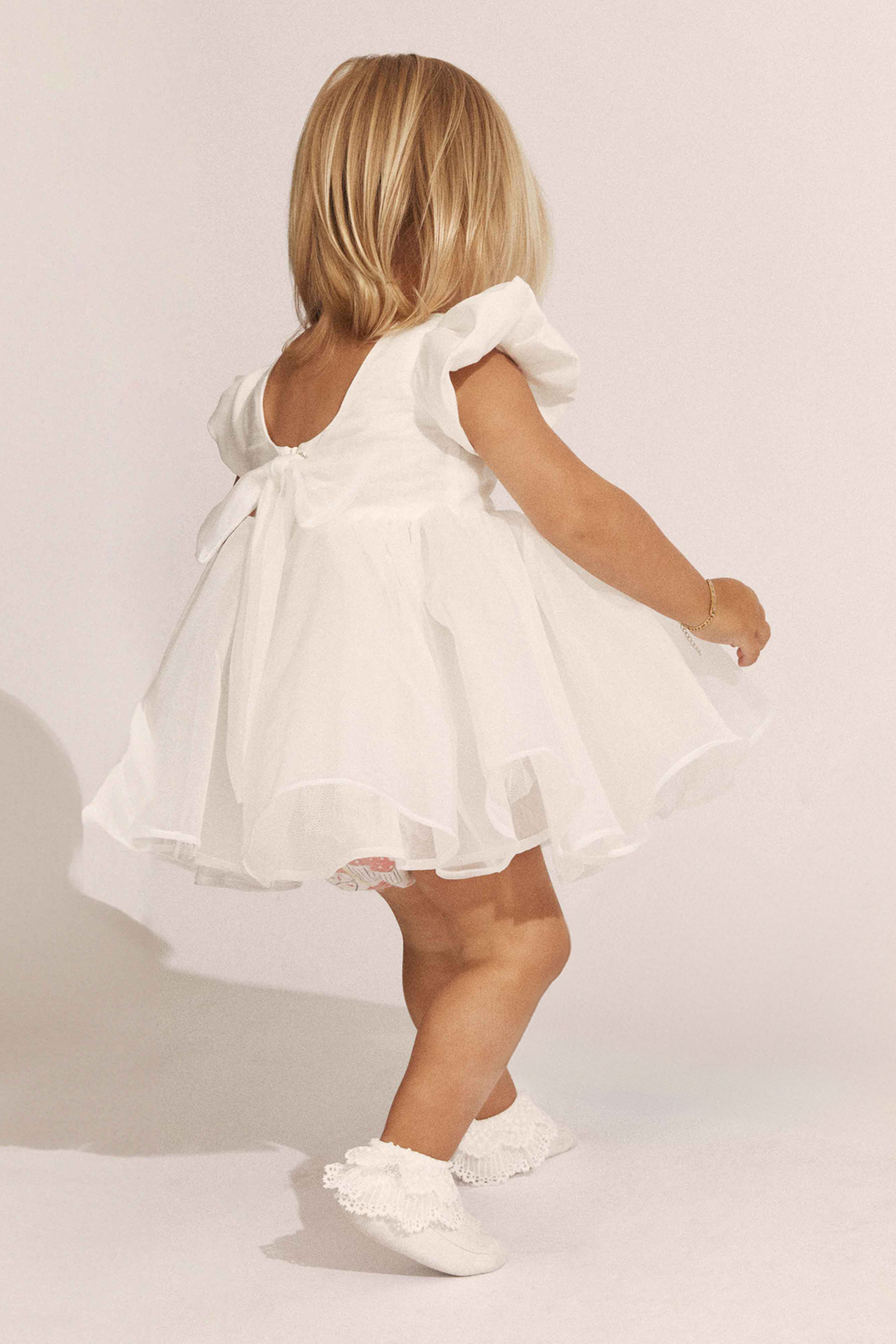 Bardot Junior Matilda Mini Bow Dress In Orchid Wht