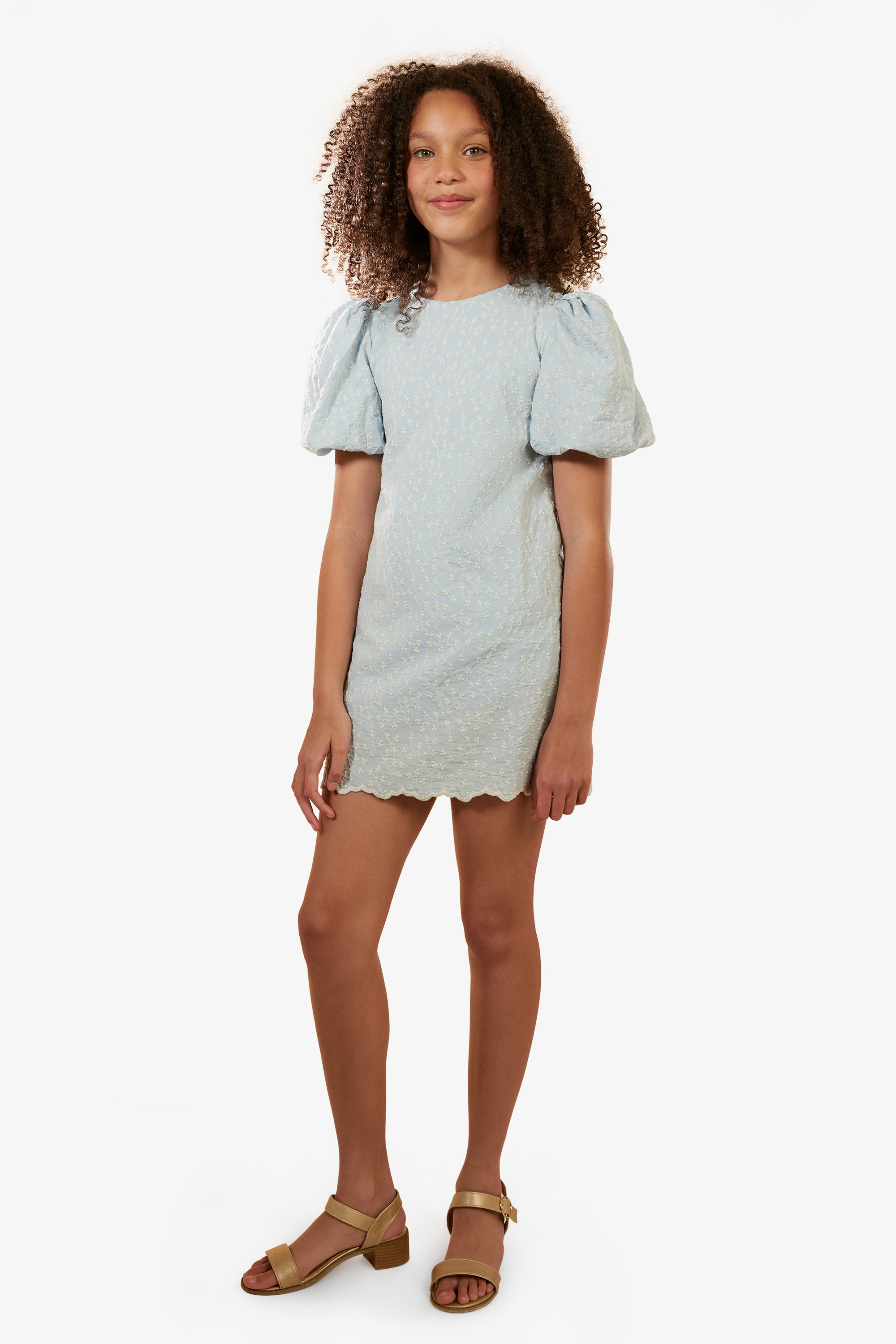 Shop Bardot Junior Girls Giselle Mini Dress In Washed Blu