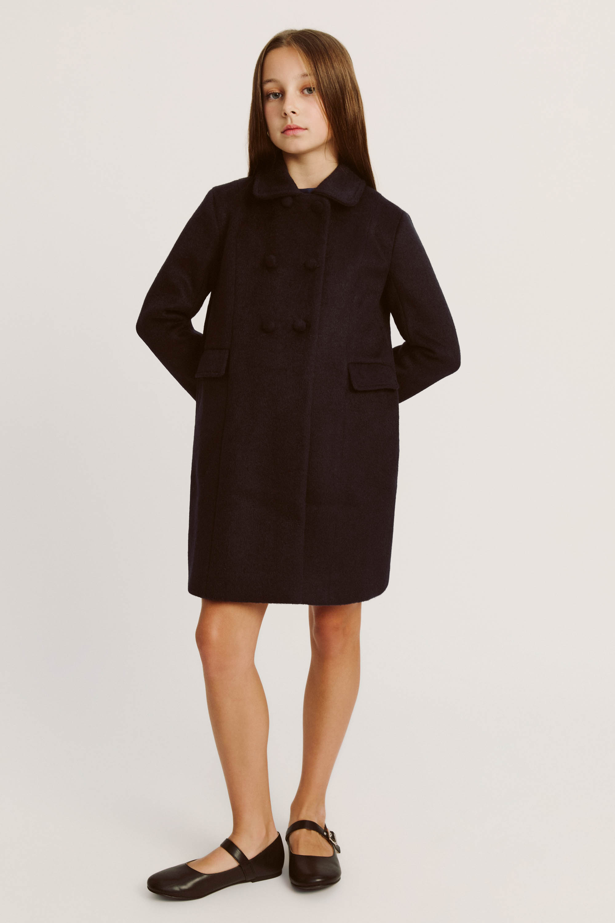 Bardot Junior Leah Wool Coat In Navy