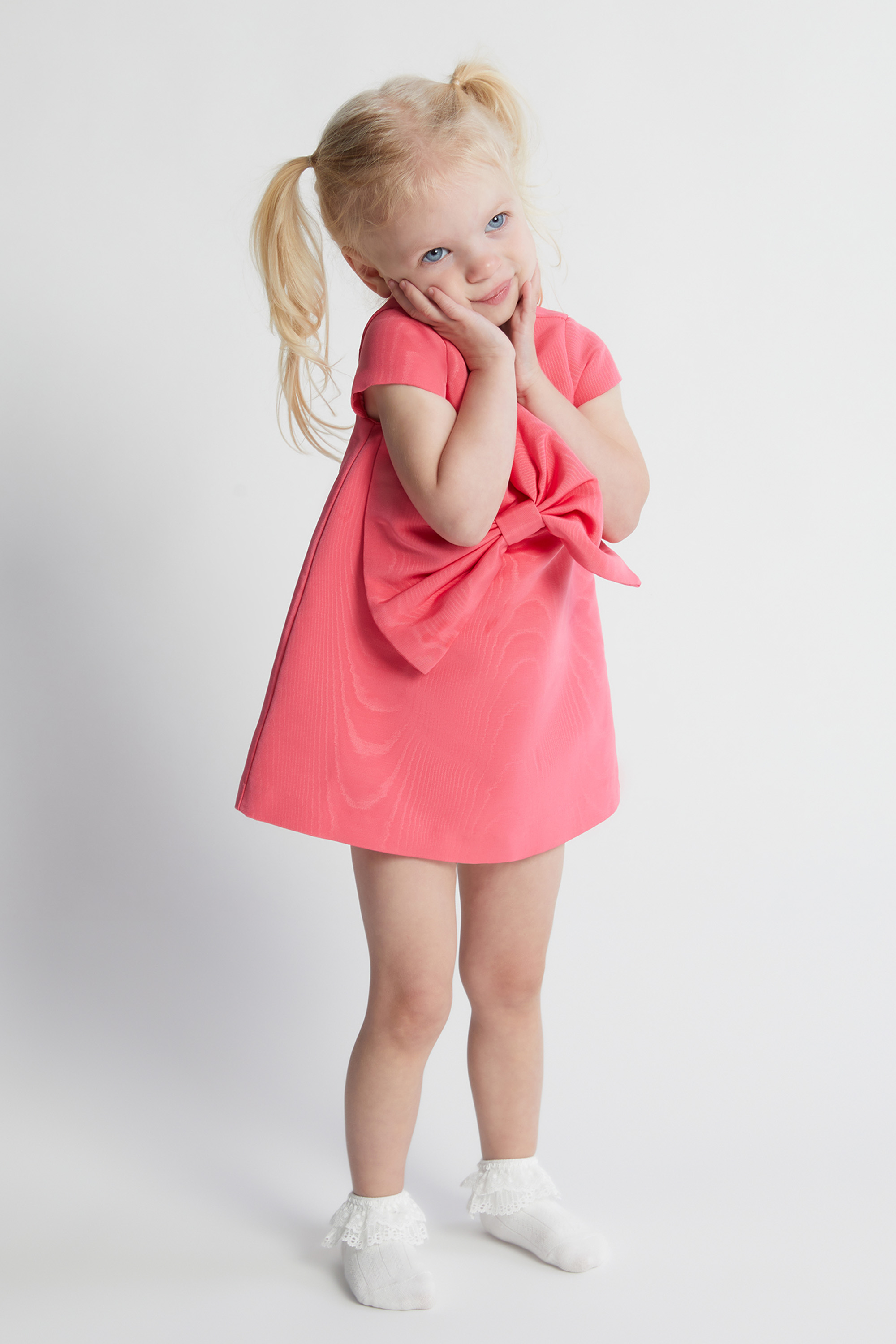 Shop Bardot Junior Baby Girl Stefania Bow Mini Dress In Bliss Pink