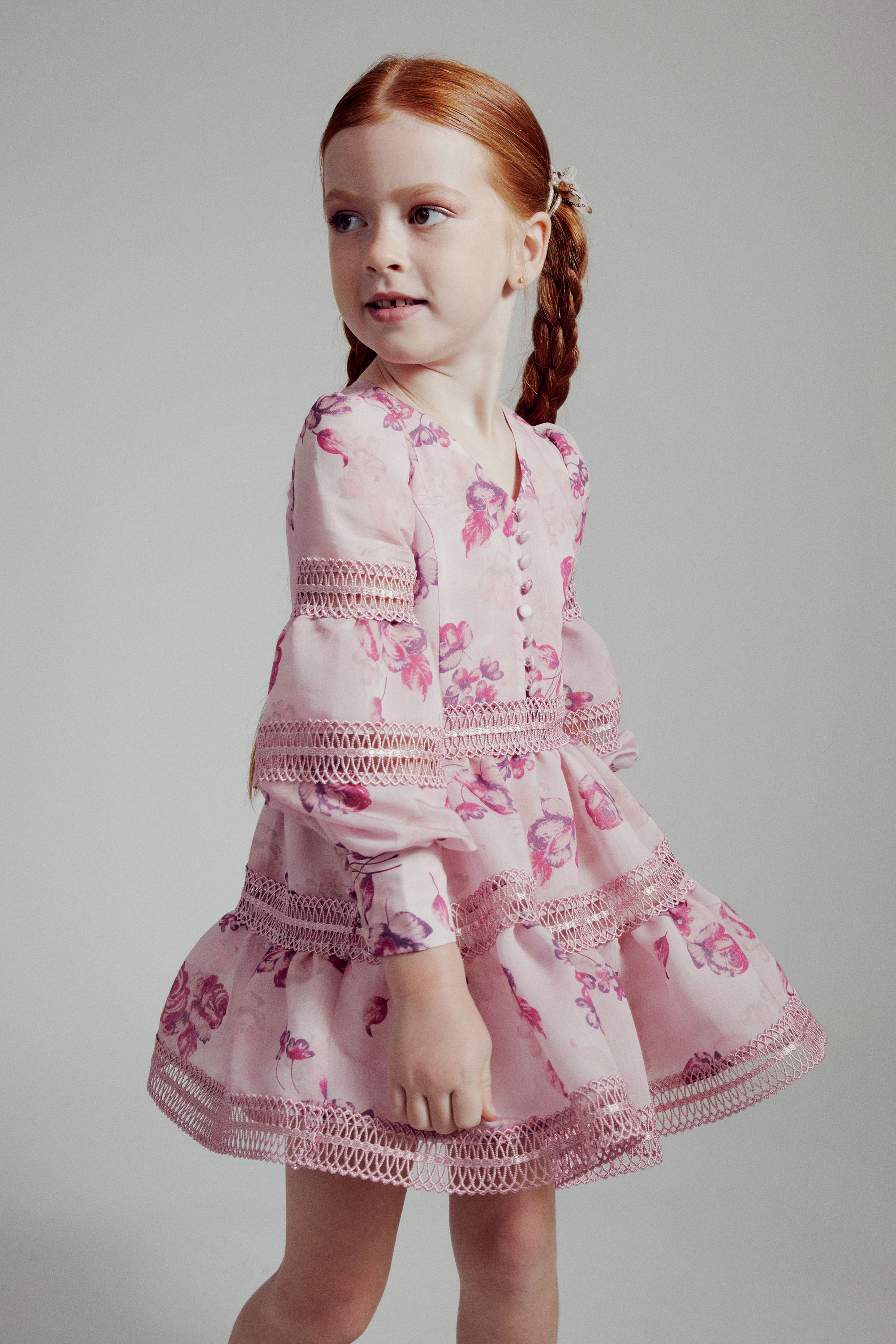 Bardot Junior Girls Venice Floral Mini Dress In Pink Flora