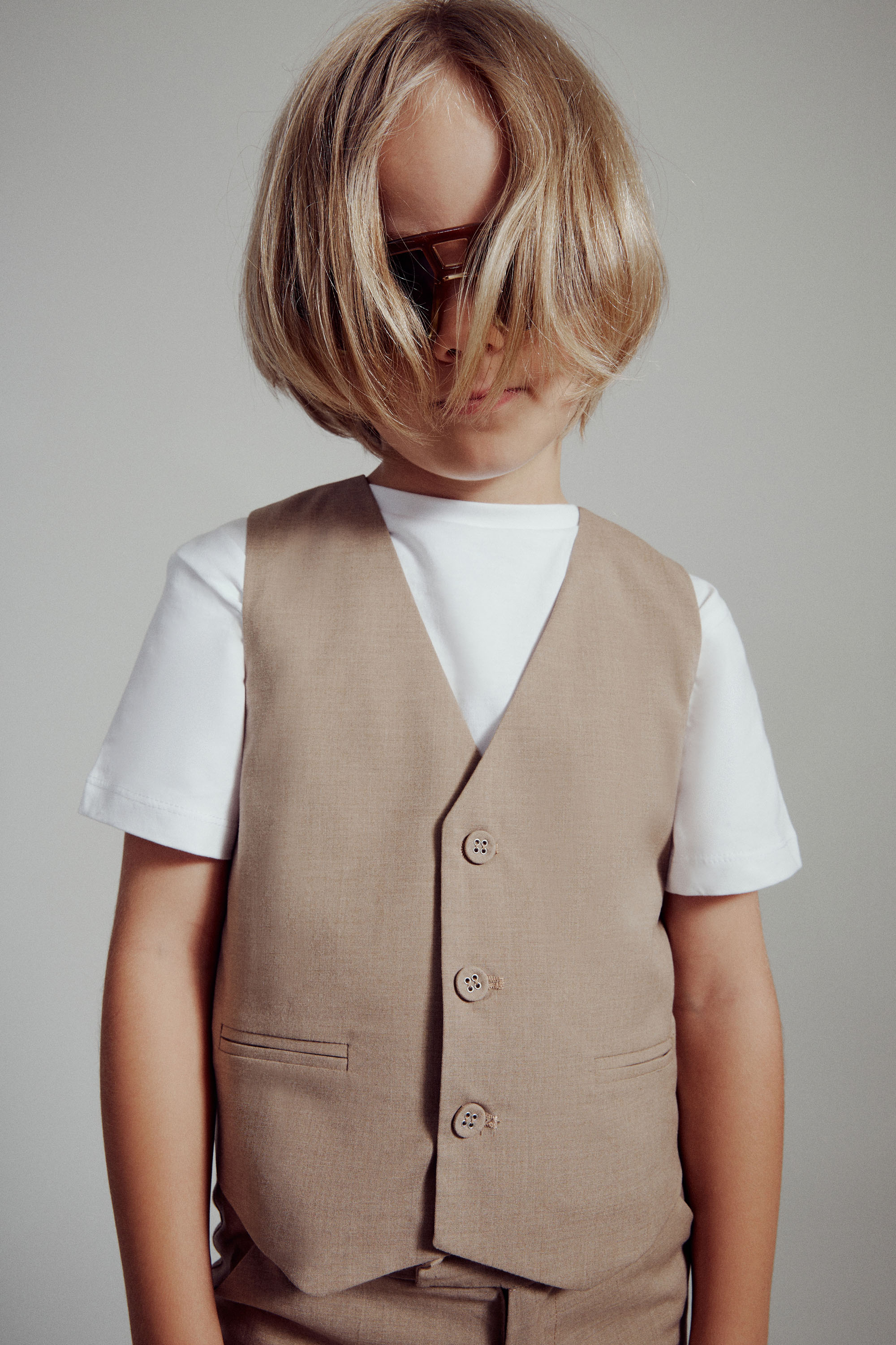 Bardot Junior Boys Charles Vest In Sand