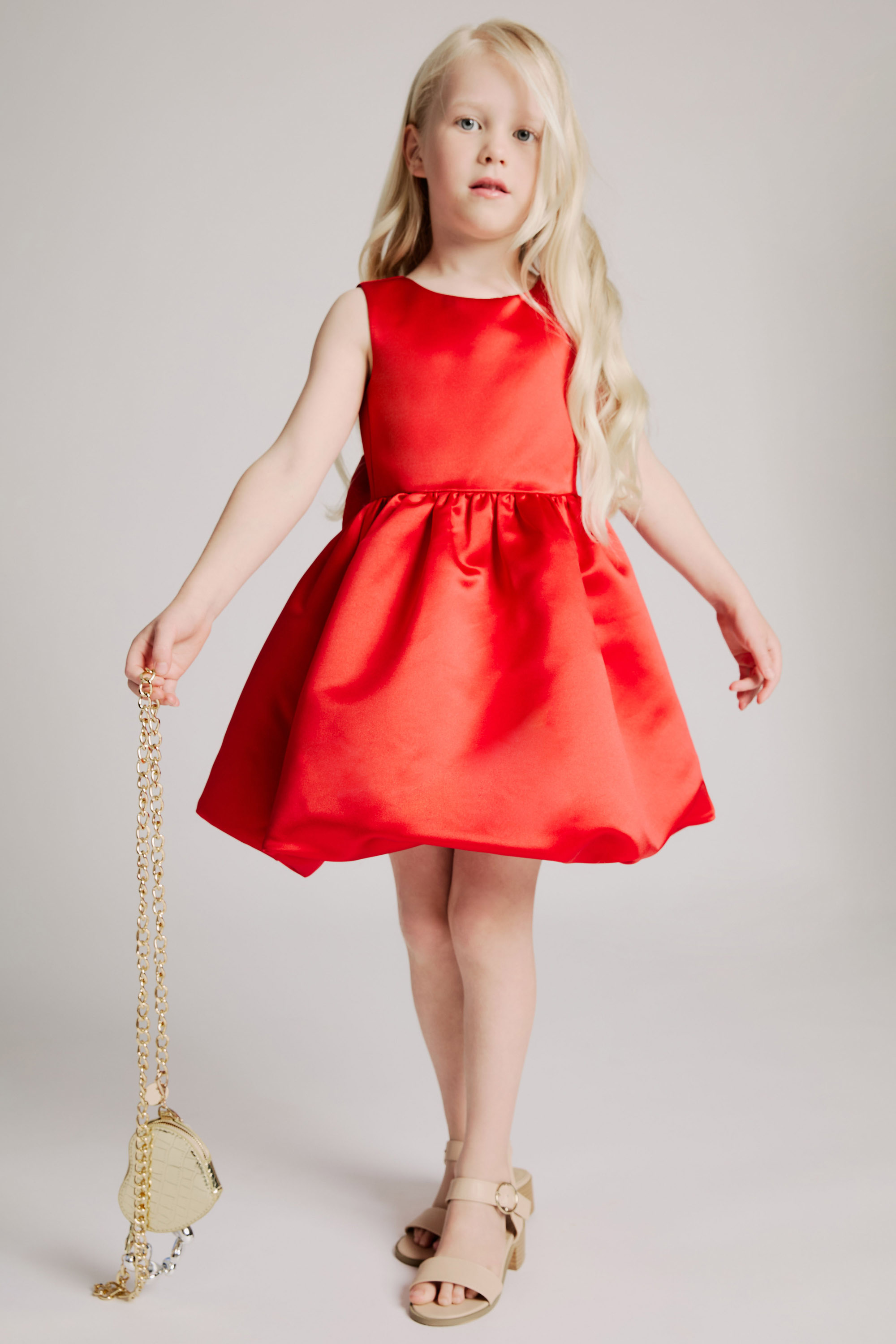 Bardot Junior Kids' Girls Paris Mini Bow Dress In Red