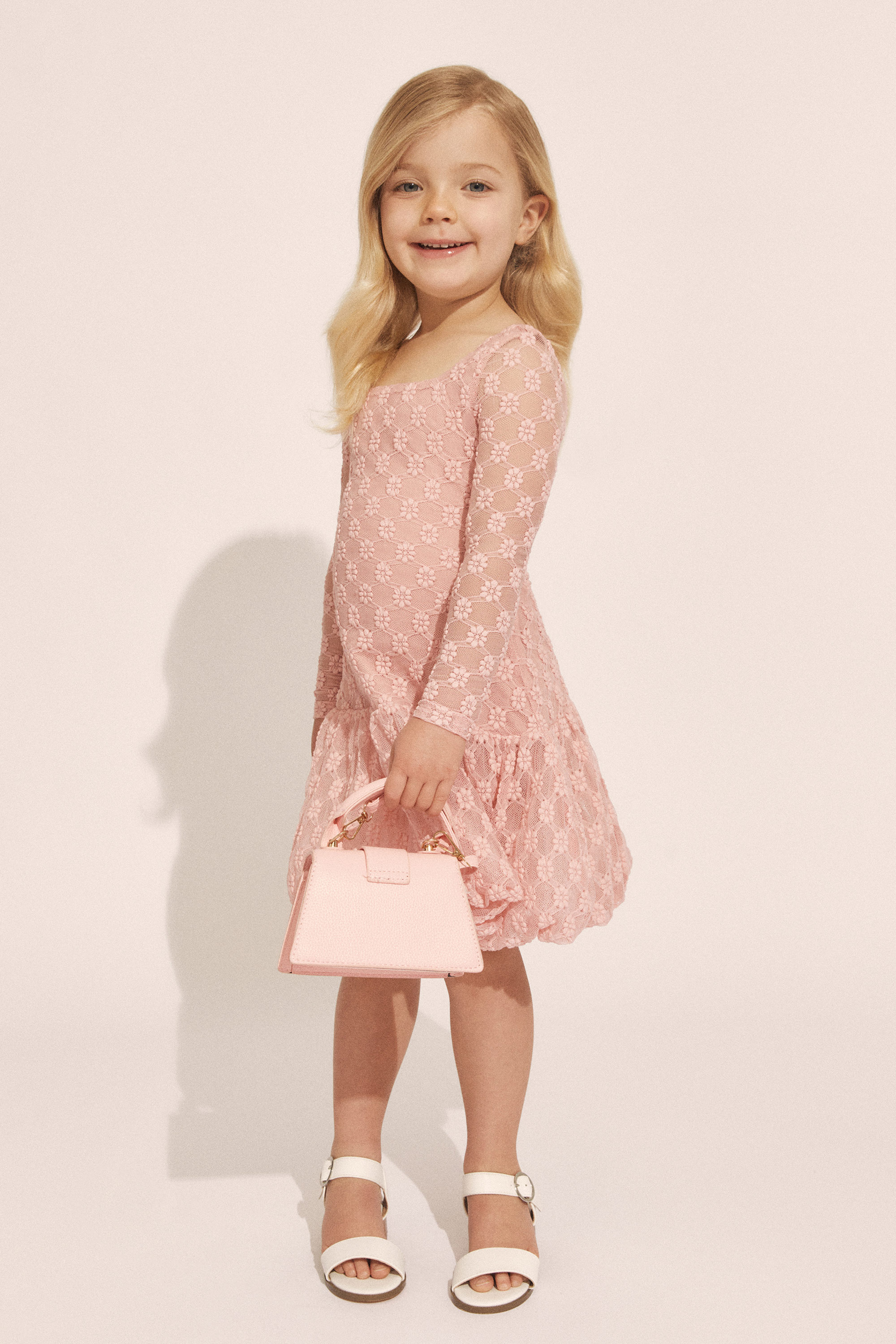 Bardot Junior Girls Rosalie Bubble Mini Dress In Cloud Pink