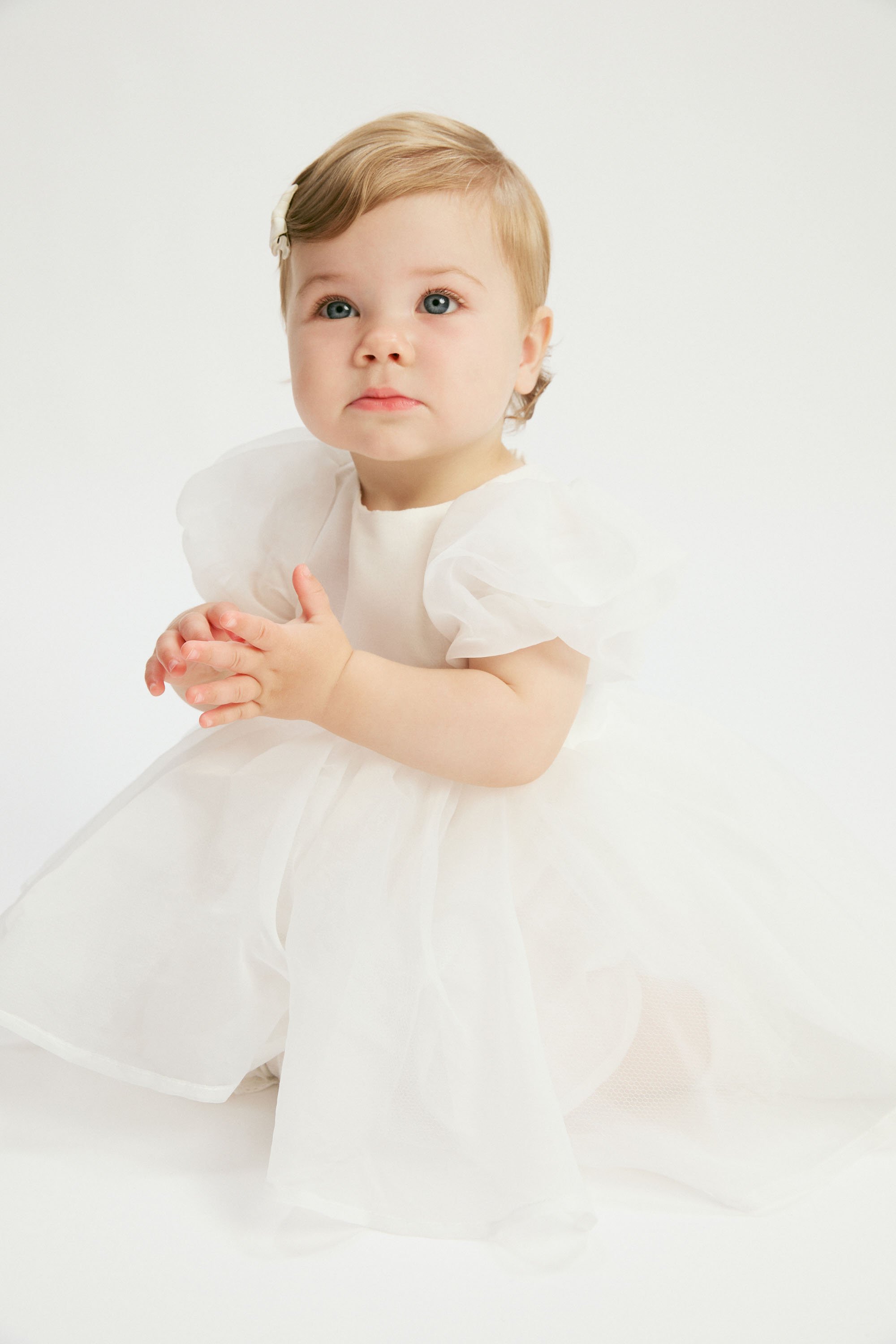 Shop Bardot Junior Baby Girl Juliet Organza Mini Dress In Orchid Wht