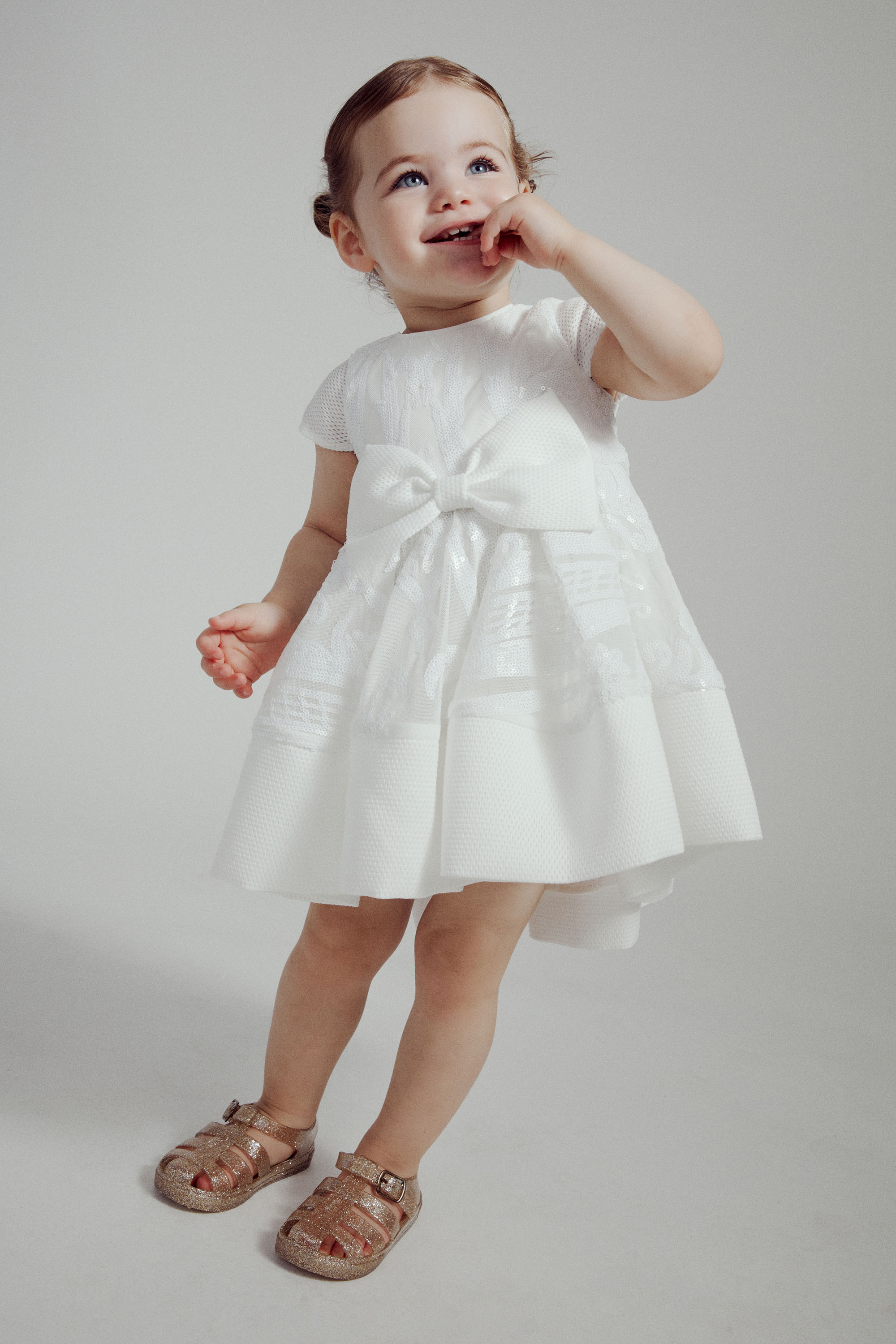 Shop Bardot Junior Baby Girls Ava Starlet Sequin Dress In Ivory