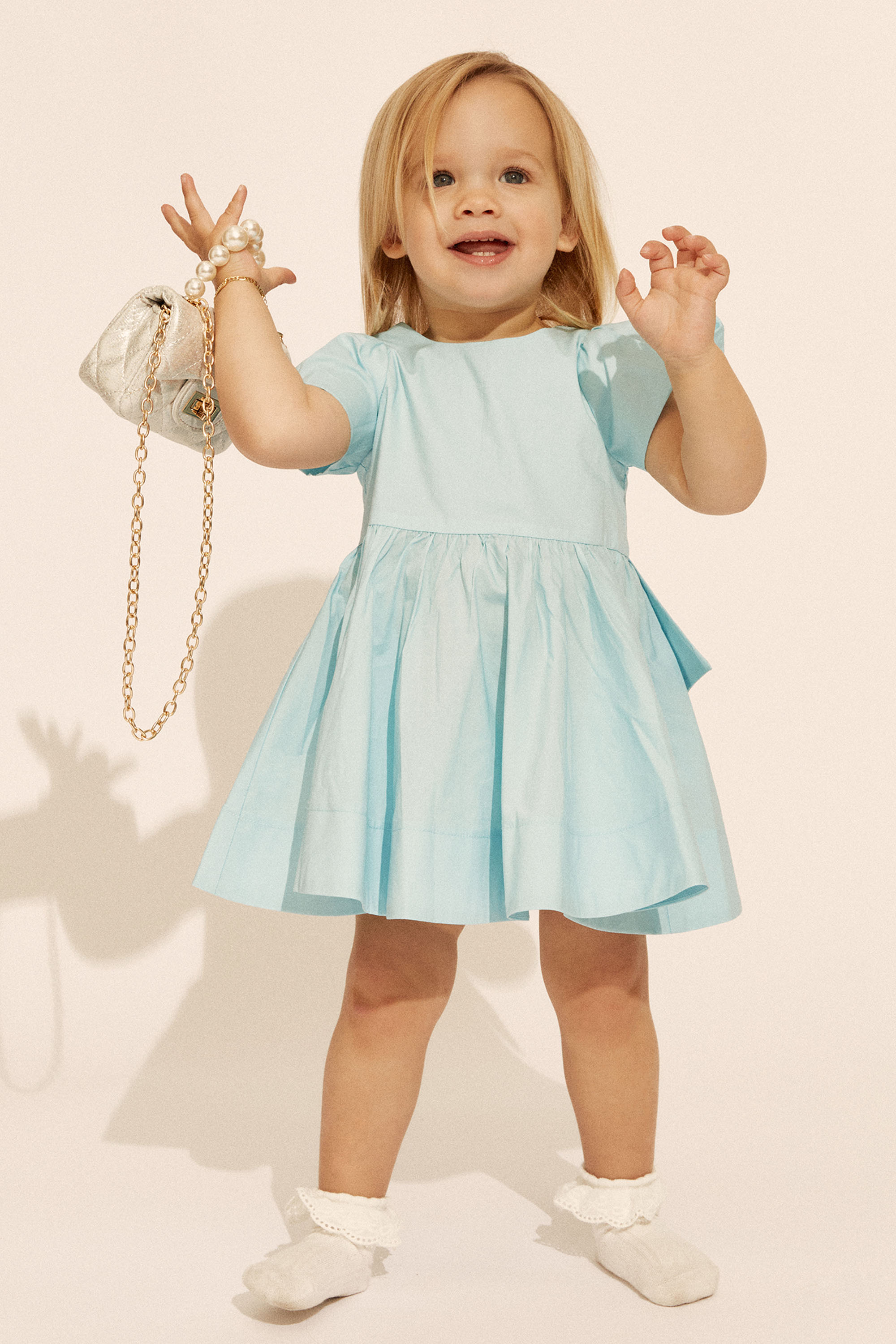 Shop Bardot Junior Baby Girl Lanai Poplin Dress In Aqua