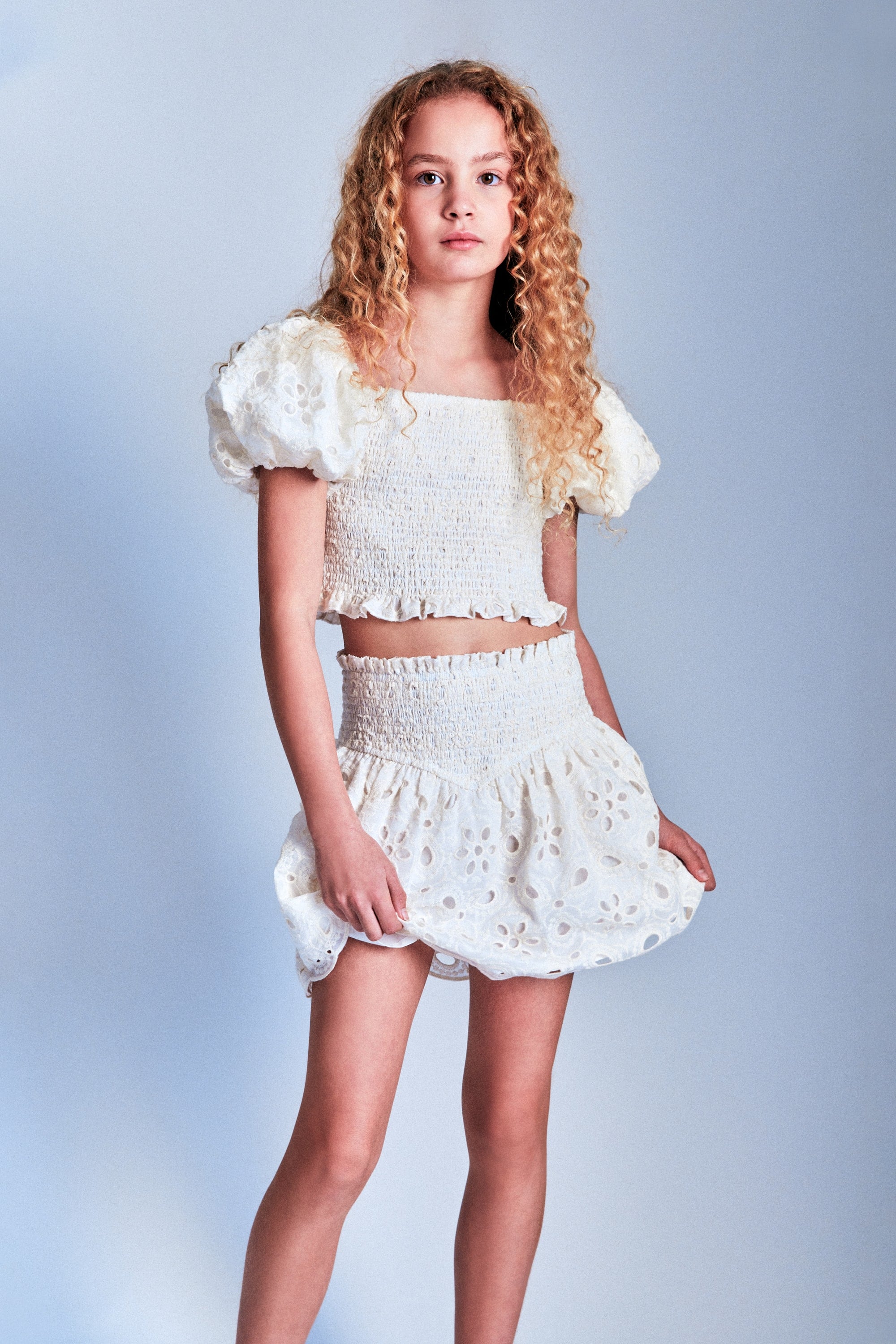 Bardot Junior Girls Ashlyn Broderie Top In White