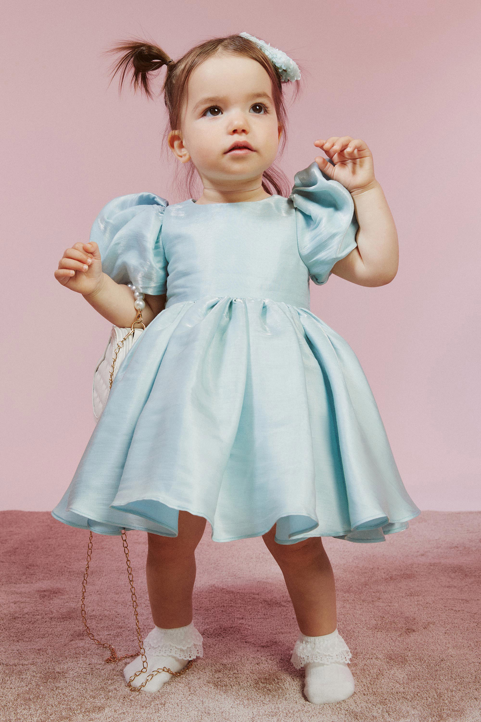 Shop Bardot Junior Baby Girl Juliet Mini Dress In Bijou Blue