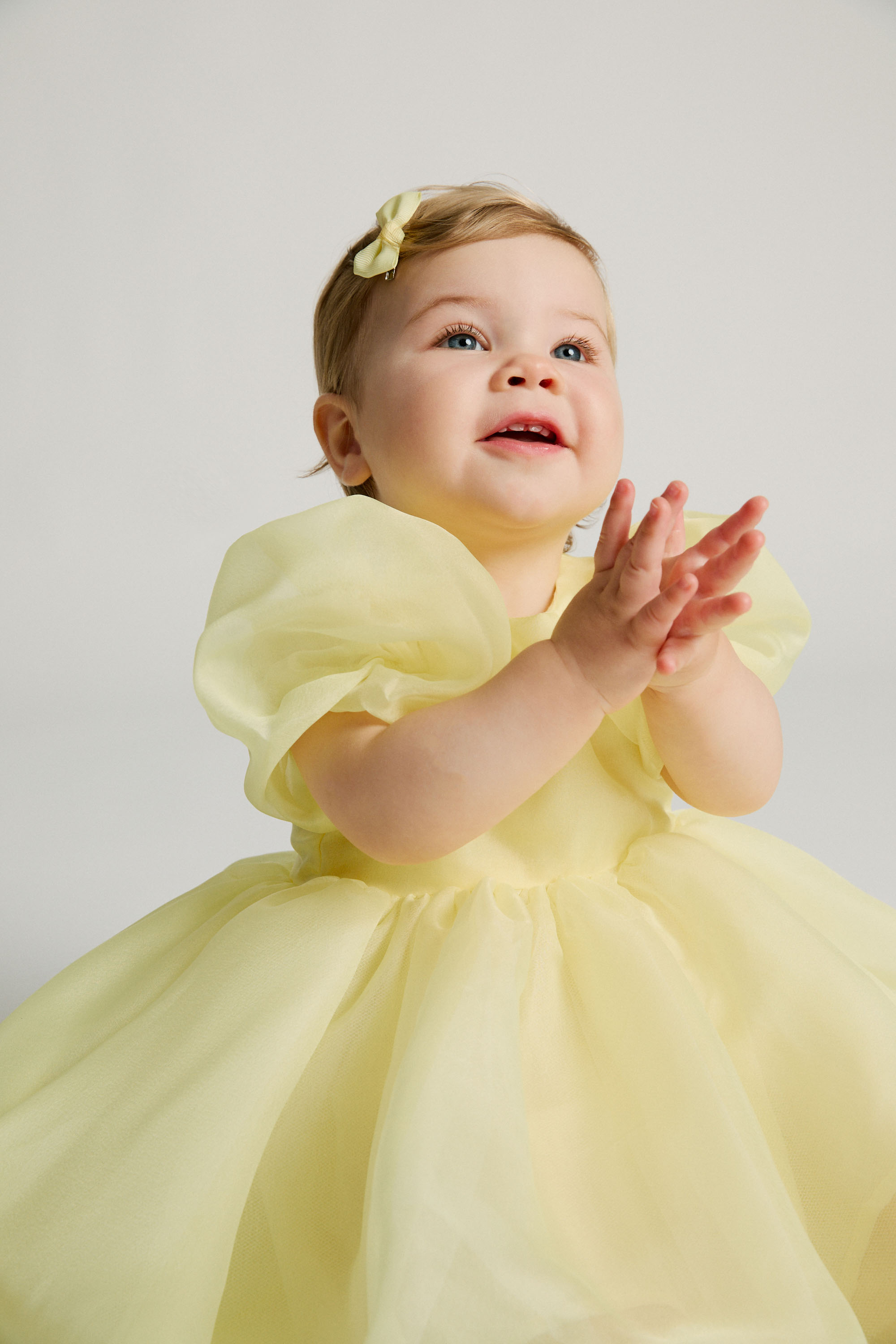 Shop Bardot Junior Baby Girl Juliet Organza Mini Dress In Sunshine